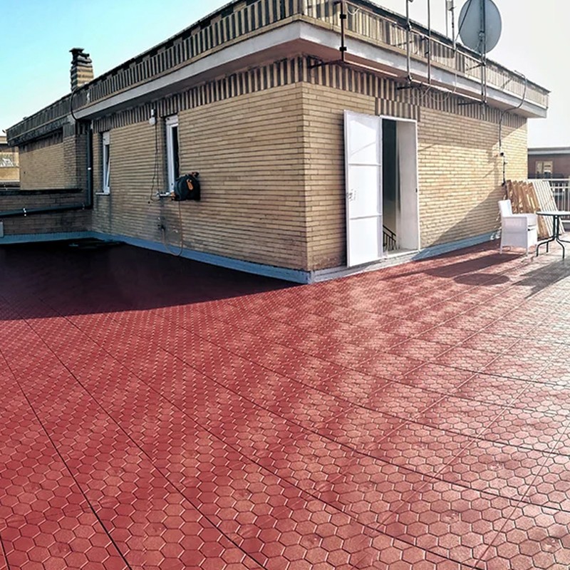 Mattonella semiforata grigia Dakota 400x400x50mm per giardino ed aree esterne Dakota - 2