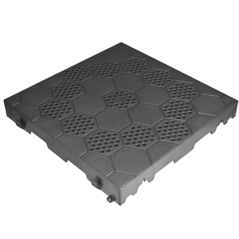 Mattonella semiforata grigia Dakota 400x400x50mm per giardino ed aree esterne Dakota - 1