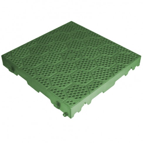 Mattonella forata verde Dakota 400x400x50mm per giardino ed aree esterne Dakota - 1