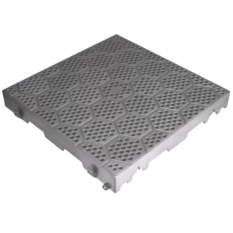 Mattonella forata grigia Dakota 400x400x50mm per giardino ed aree esterne Dakota - 1