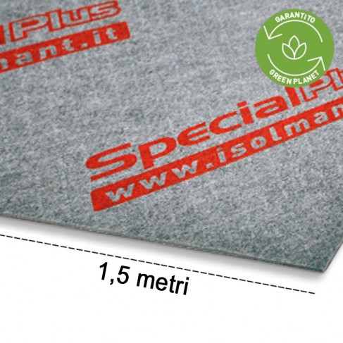 Isolante acustico sottomassetto fibrorinforzato Isolmant Special Plus 5mm, rotolo 1,5x50mt (75m²) Isolmant - 1