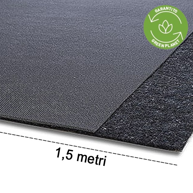 Isolante acustico sottomassetto Isolmant UnderPlus Black.E 7mm a spessore ridotto, 1,5x25mt (37,5m²) Isolmant - 1