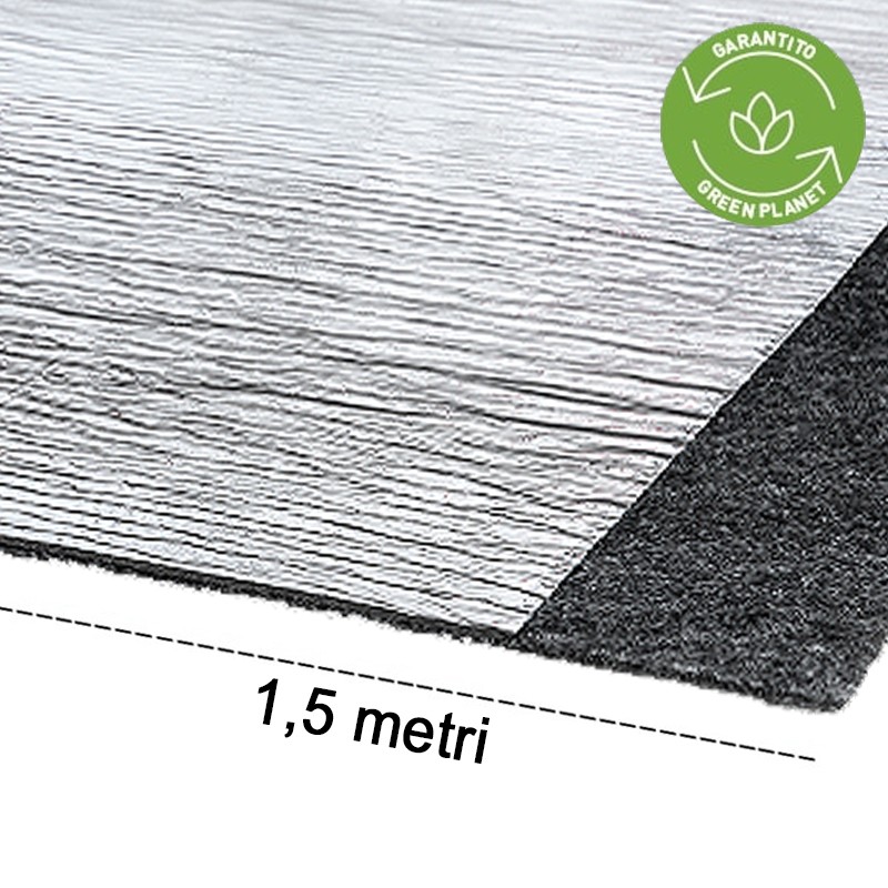 Isolante acustico sottomassetto Isolmant UnderPlus Black.E 7mm per sistemi radianti, 1,5x50mt  (75m²) Isolmant - 1
