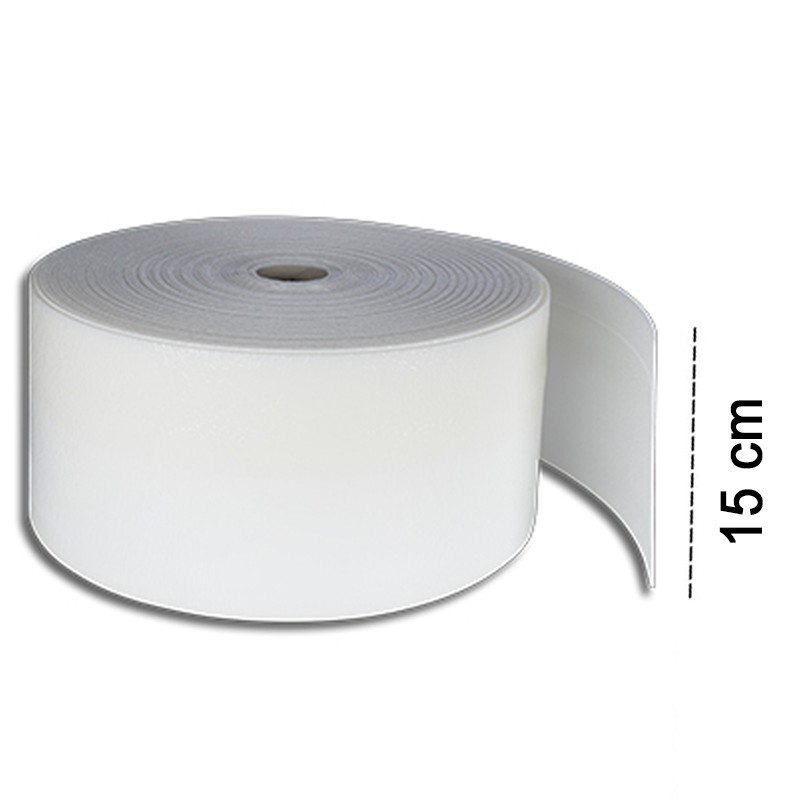 Fascia perimetrale adesiva Isolmant Pratica posa isolanti acustici, 15cm x 50m (10pz) Isolmant - 1