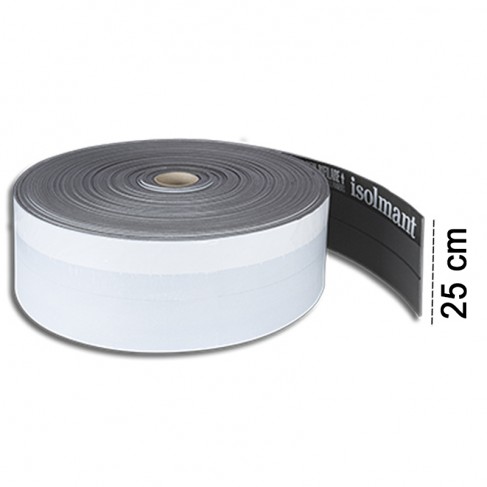 Fascia perimetrale adesiva Isolmant Tecnica in polietilene reticolato, 25cm x 50m (6pz) Isolmant - 1
