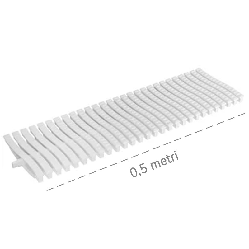 Griglia Dakota Snake 0,5mt 200x20mm per deflusso acqua piscine a sfioro Dakota - 1
