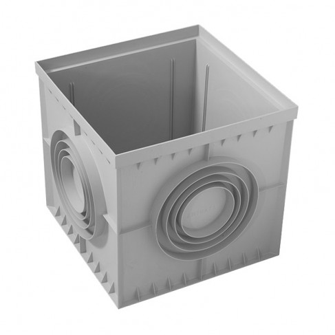 Pozzetto di ispezione Dakota Plus 250x250mm in polipropilene grigio Dakota - 1