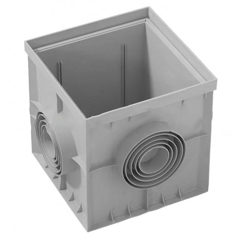 Pozzetto di ispezione Dakota Plus 300x300mm in polipropilene grigio Dakota - 1