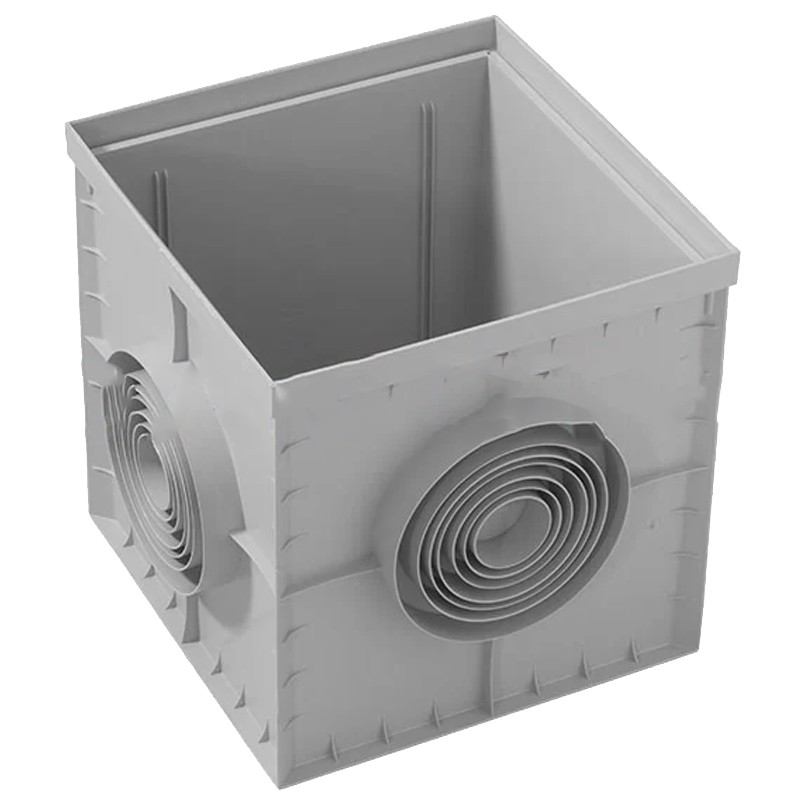 Pozzetto di ispezione Dakota Plus 400x400mm in polipropilene grigio Dakota - 1