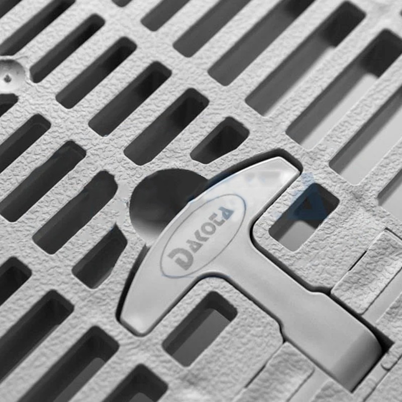 Coperchio a griglia con maniglia Dakota 200x200mm grigio per pozzetto ispezione Dakota - 3