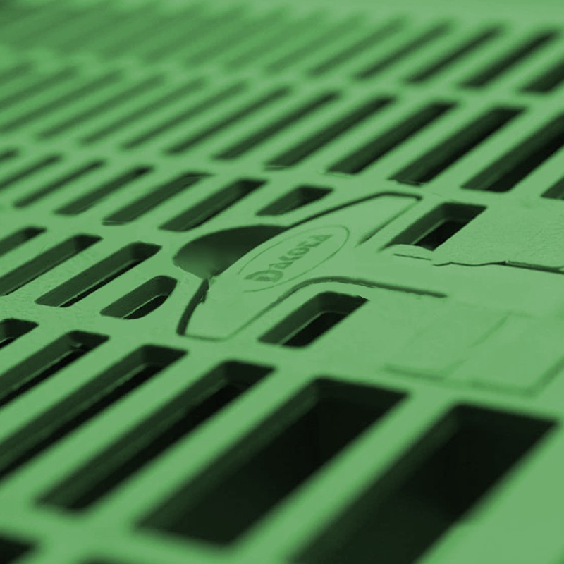 Coperchio a griglia con maniglia Dakota 400x400mm verde per pozzetto ispezione Dakota - 2