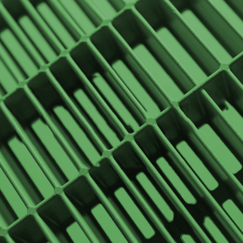 Coperchio a griglia con maniglia Dakota 400x400mm verde per pozzetto ispezione Dakota - 5