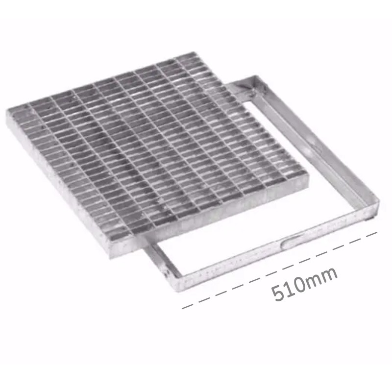 Griglia con telaio Dakota 510x510mm con maglia antitacco in acciaio zincato Dakota - 1