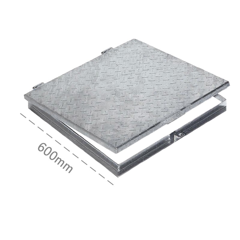 Copricisterna chiusino Dakota 600x600x35mm in acciaio zincato