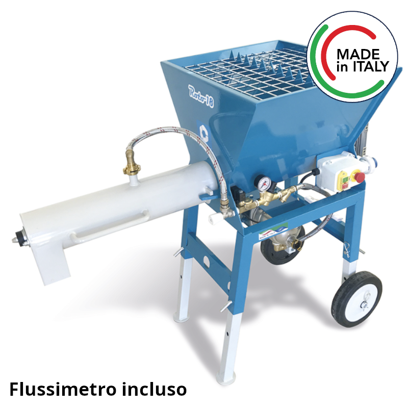 Mescolatore continuo orizzontale Polieri Roto 18 2kW con flussimetro per malte, intonaci e massetti Polieri - 1