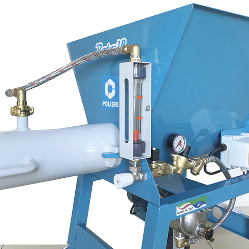 Mescolatore continuo orizzontale Polieri Roto 18 2kW con flussimetro per malte, intonaci e massetti Polieri - 2