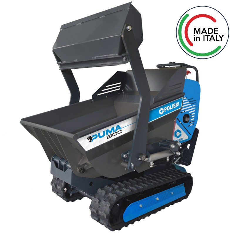 Mini dumper cingolato idrostatico Polieri Puma 500 a scarico frontale, carico 500Kg Polieri - 1