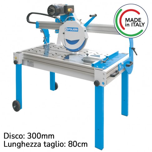 Tagliapiastrelle ad acqua Polieri Arca 300/80 con disco 300 lunghezza taglio 80cm Polieri - 1