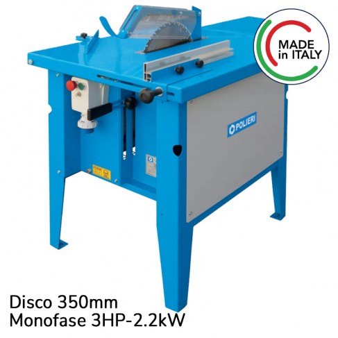 Segatrice per legno Polieri Euroselenia monofase 3HP-2.2kW disco 350mm Polieri - 1