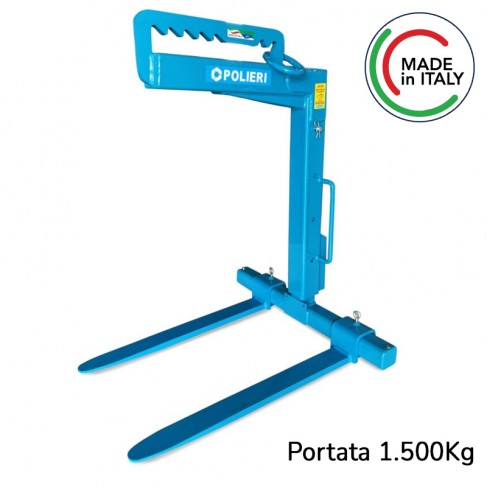Forca telescopica a bilanciamento manuale Polieri FRC/T/15 forche regolabili, portata 1.500Kg Polieri - 1