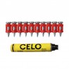 Chiodi steccati a sparo Celo XHA Ø3x17mm per chiodatrice a gas + bombola gas (800pz)