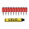 Chiodi steccati a sparo Celo XHA Ø3x22mm per chiodatrice a gas + bombola gas (800pz)