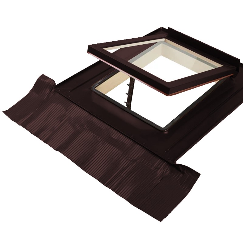 Lucernario Dakota Sky One 2.0 450x550mm apertura bilico color testa di moro Dakota - 2