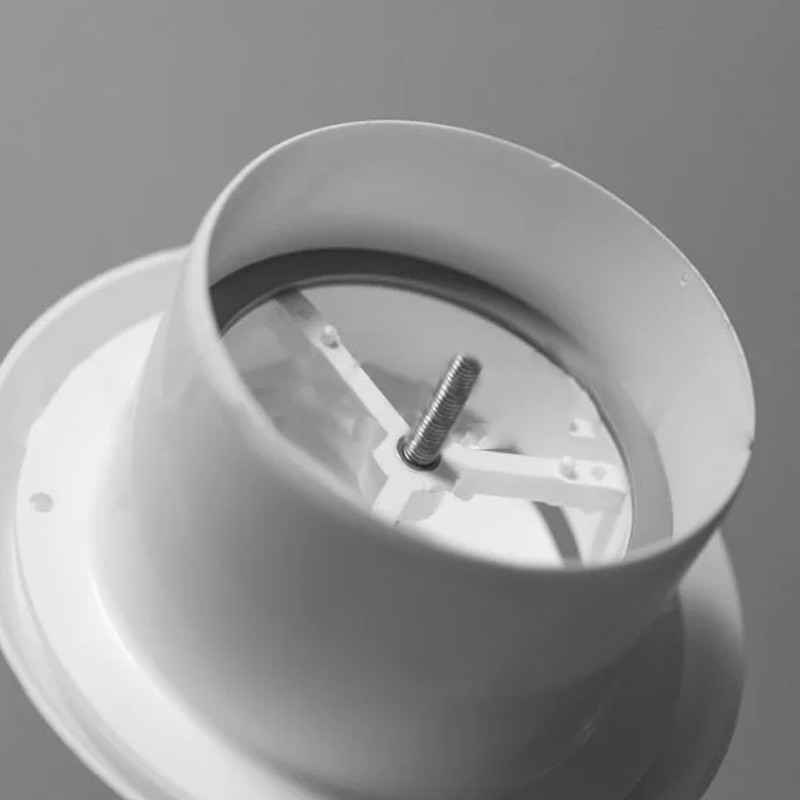 Valvola di ventilazione fissa Dakota 100mm con diffusore regolabile in ABS bianco opaco Dakota - 2