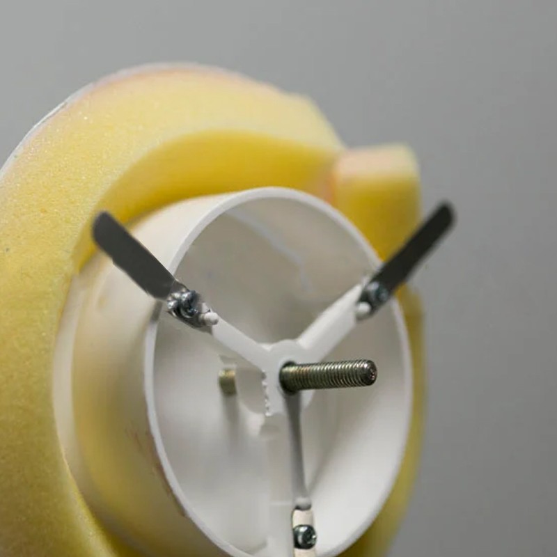 Valvola di ventilazione fissa Dakota 150/160mm con molla e diffusore regolabile in ABS bianco opaco Dakota - 3