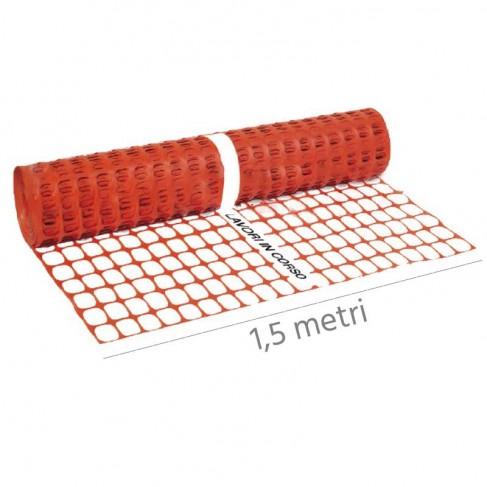 Rete da cantiere arancione Dakota Pro in polietilene a maglie ovali 1,8x50 metri Dakota - 1