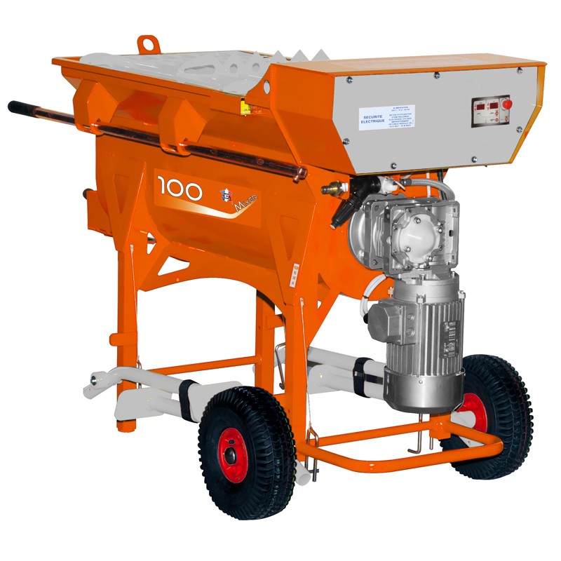Mescolatore sequenziale Mixer 100 con quadro elettrico per polveri, sabbia e calce