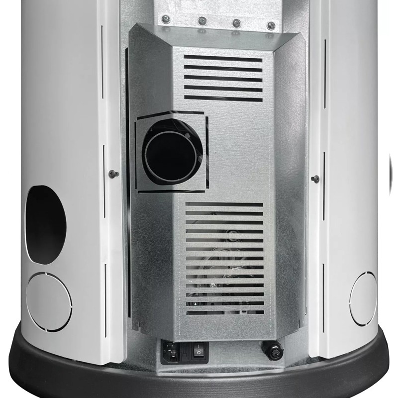 Stufa a pellet ermetica TermoVana Fancy 12 BACK Tortora Vintage canalizzabile con scarico posteriore, 11kW