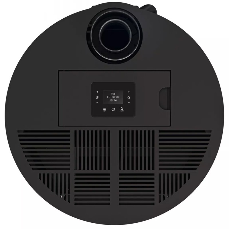 Stufa a pellet ermetica TermoVana Fancy 12 PJ Grafite Opaco canalizzabile con scarico superiore Poujoulat, 11kW