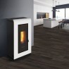 Stufa a pellet ermetica TermoVana King 12 Bianco Opaco canalizzabile, 11kW
