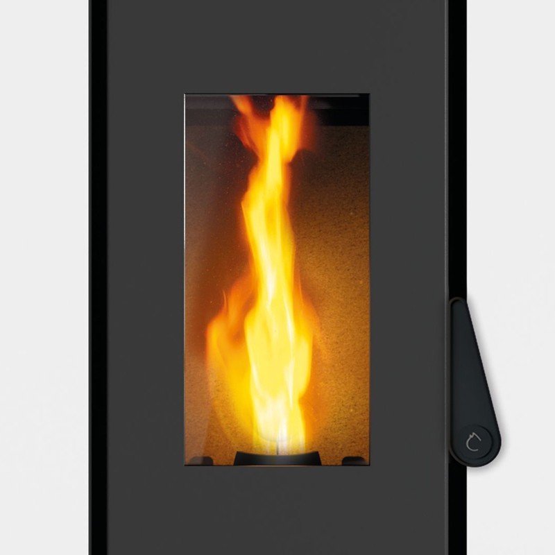 Stufa a pellet ermetica TermoVana King 14 Grafite Opaco canalizzabile, 12,6kW