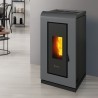 Stufa a pellet ermetica TermoVana King 14 Grafite Opaco canalizzabile, 12,6kW