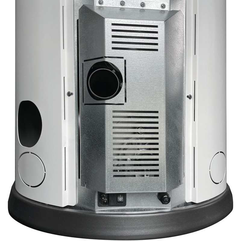 Stufa a pellet ermetica TermoVana Fancy 12 BACK Bianco Opaco canalizzabile con scarico posteriore, 11kW