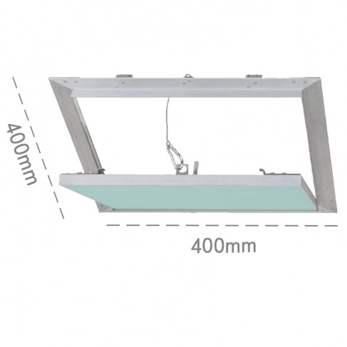 Botola d'ispezione Dakota AluHydro 400x400mm per soffitti/pareti in cartongesso, lastra idro 12,5mm