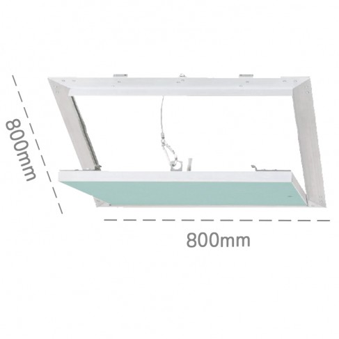 Botola d'ispezione Dakota AluHydro White 800x800mm per soffitti/pareti in cartongesso, lastra idro 12,5mm Dakota - 1