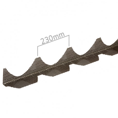 Grigie sagomate parainsetti Dakota passo 230mm in metallo per tetti ventilati (10pz)