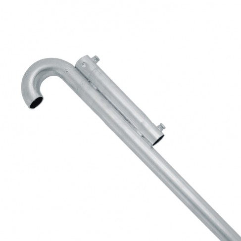 Palo portaparabola Dakota in acciaio zincato predisposto per il passaggio dei cavi, 1600mm Dakota - 1