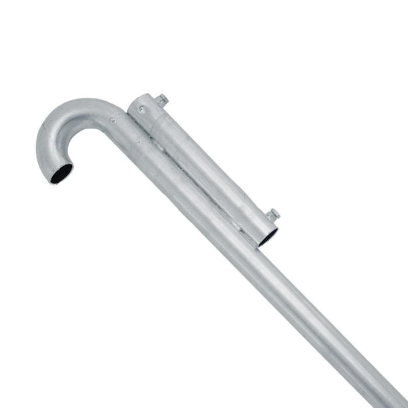 Palo portaparabola Dakota in acciaio zincato predisposto per il passaggio dei cavi, 1600mm Dakota - 1