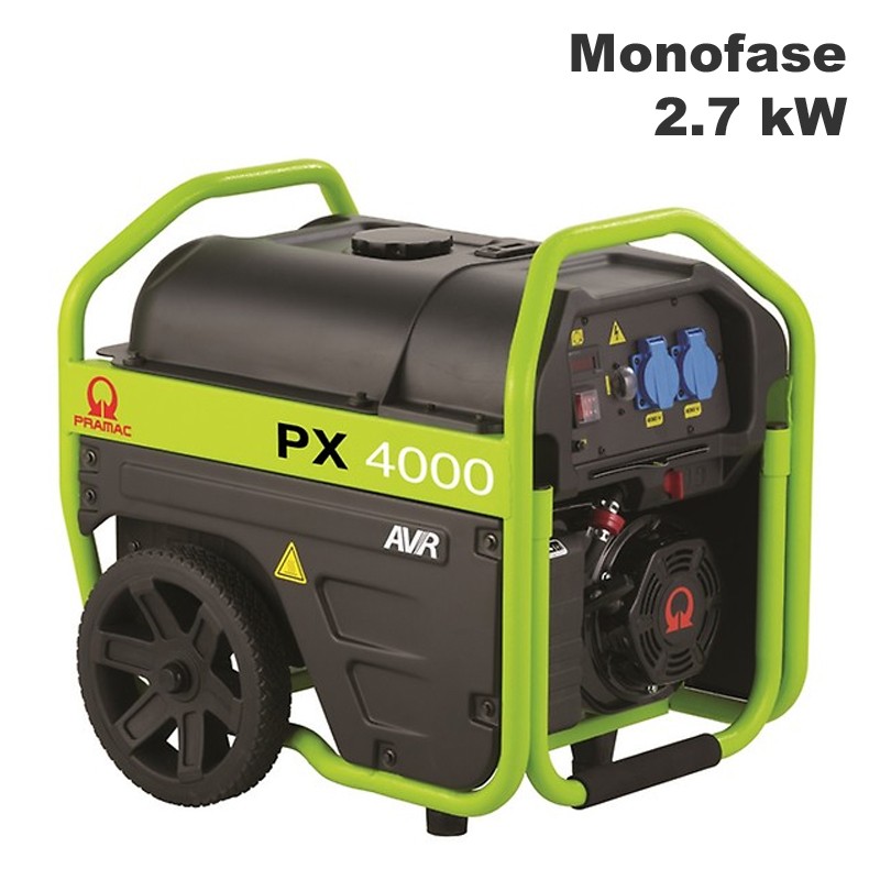 Generatore di corrente a benzina Pramac PX4000 Monofase 2.7kW con ruote Pramac - 1