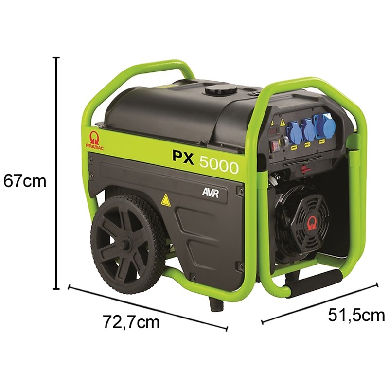 Generatore di corrente a benzina Pramac PX5000 Monofase 3.8kW con ruote Pramac - 6