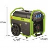 Generatore di corrente a benzina Pramac PX5000 Monofase 3.8kW con ruote Pramac - 6
