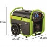 Generatore di corrente a benzina Pramac PX8000 Trifase 4.8kW con ruote Pramac - 7