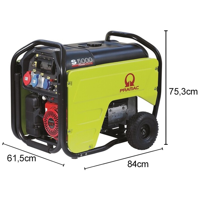 Generatore di corrente a benzina Pramac S5000 Trifase 5kW con predisposizione accessori, AVR e DPP Pramac - 5