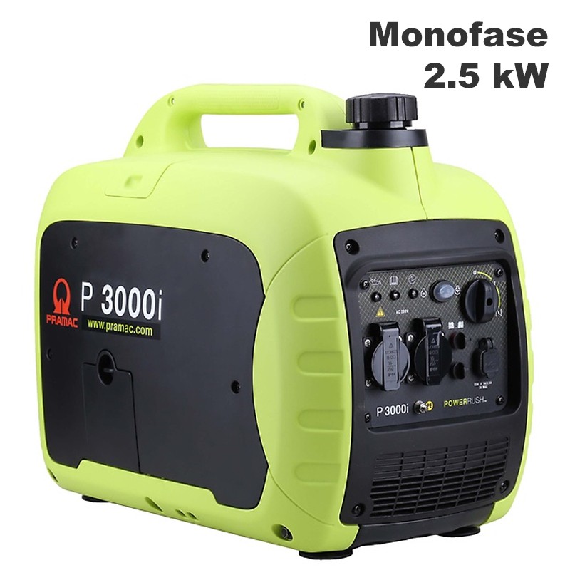 Generatore di corrente portatile a benzina Pramac P3000i Inverter Monofase 2.5Kw