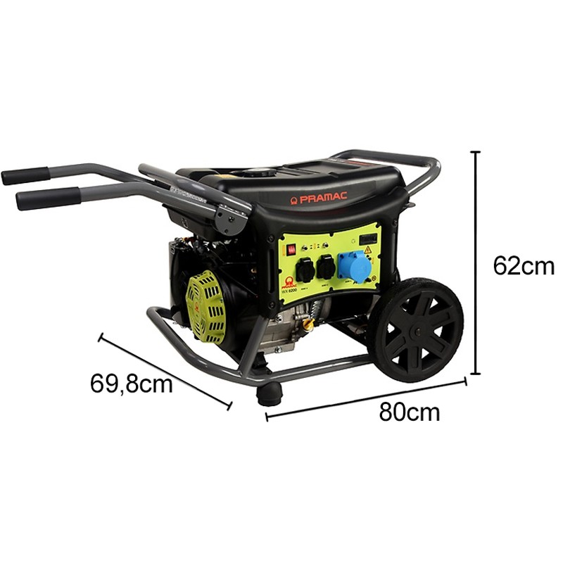 Generatore di corrente a benzina Pramac WX6200 Monofase 5.8Kw con connettore quadro ATS e AVR Pramac - 5