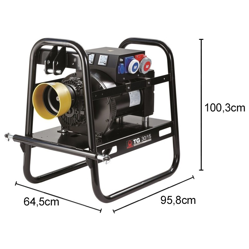 Generatore di corrente a cardano Pramac TG20/3 Trifase 20kW per trattori Pramac - 3